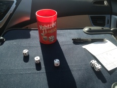 Played Yahtzee while driving